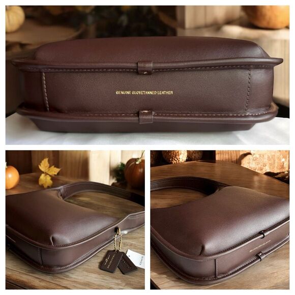 🚫SOLD🚫 Coach Curve Zip Limited Ed Shoulder Bag Maple/Brass & Cherry Charm - Picture 12 of 17